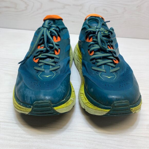 HOKA ONE ONE Stinson ATR 6 Men’s Trail Running Shoes Blue Yellow Size 13 main image 9